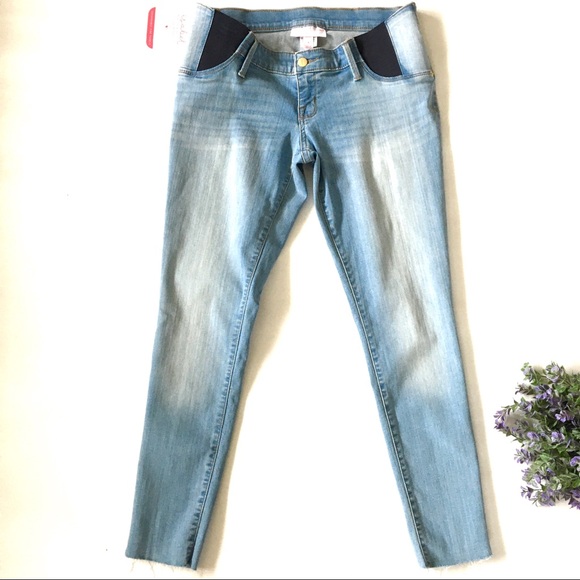 NWT Isabel Maternity Side Panel Light Wash Jeans - Picture 4 of 8